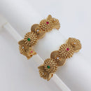 Tanish Art Jewellery Heritage Pota Stone Openable Bangles Set
