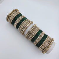 Tanish Art Jewellery Polki Kundan And Pearl Bridal Bangles Set