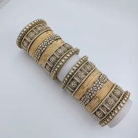 Tanish Art Jewellery Polki Kundan And Pearl Bridal Bangles Set
