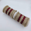 Tanish Art Jewellery Polki Kundan And Pearl Bridal Bangles Set