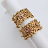 Tanish Art Jewellery Heritage Pota Stone Openable Bangles Set