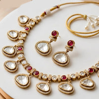 Tanish Art Jewellery Grand Polki Kundan Stone Necklace Set