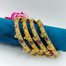 Tanish Art Jewellery Traditional Pota Stone And Pearl Meenakari Bangles Set