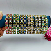 Tanish Art Jewellery Glamorous American Diamond Fashion Bangles Set