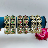 Tanish Art Jewellery Traditional Pota Stone Bangles Set