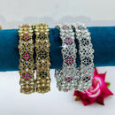 Tanish Art Jewellery Designer Crystal Stone Bangles Set