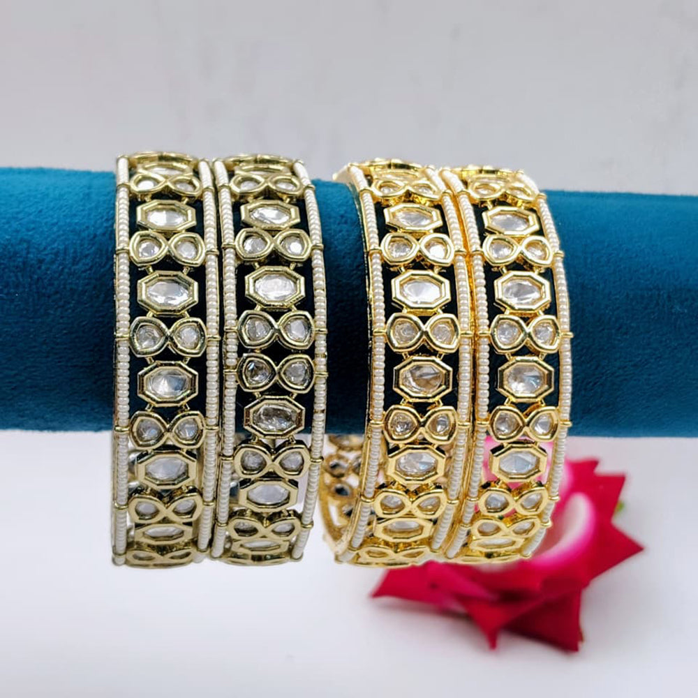 Tanish Art Jewellery Exquisite Polki Kundan Stone Bangles Set  