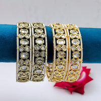 Tanish Art Jewellery Exquisite Polki Kundan Stone Bangles Set  