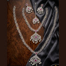 Tanish Art Jewellery Royal American Daimond Stone Double Necklace Set