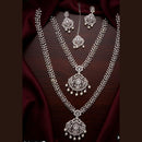 Tanish Art Jewellery Royal American Daimond Stone Double Necklace Set