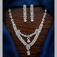 Tanish Art Jewellery Royal American Daimond Stone Necklace Set
