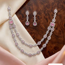 Tanish Art Jewellery Royal American Daimond Stone Necklace Set