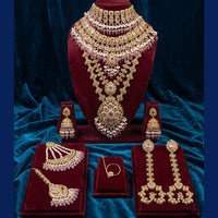 Tanish Art Jewellery Grand Crystal Stone And Beads Bridal Jewellery Set