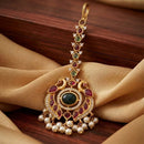Tanish Art Jewellery Grand Pota Stone And Pearl Maangtikka