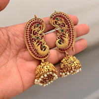 Tanish Art Jewellery Traditional Pota Stone And Pearl Earcuff Jhumki Earrings