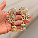 Tanish Art Jewellery Traditional Pota Stone And Pearl Earcuff Jhumki Earrings