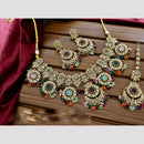 Tanish Art Jewellery Crystal Stone And Pearl Designer Necklace Set for Women