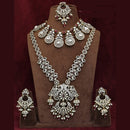 Tanish Art Jewellery Premium Pota Stone Beads And Pearl Double Necklace Set