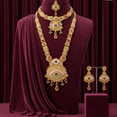 Tanish Art Jewellery Heritage Pota Stone And Pearl Double Meenakari Necklace Set