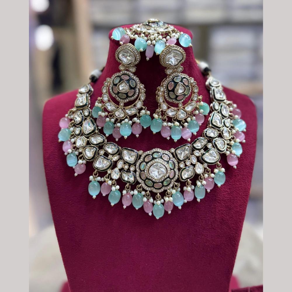 Tanish Art Jewellery Gorgeous Polki Kundan And Beads Designer Necklace Set