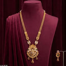 Tanish Art Jewellery Statement Pota Stone And Pearl Meenakari Long Neckalce Set