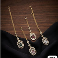 Tanish Art Jewellery Luxury American Diamond Ethnic Maangtikka