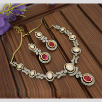 Tanish Art Jewellery Statement Pota Stone Neckalce Set