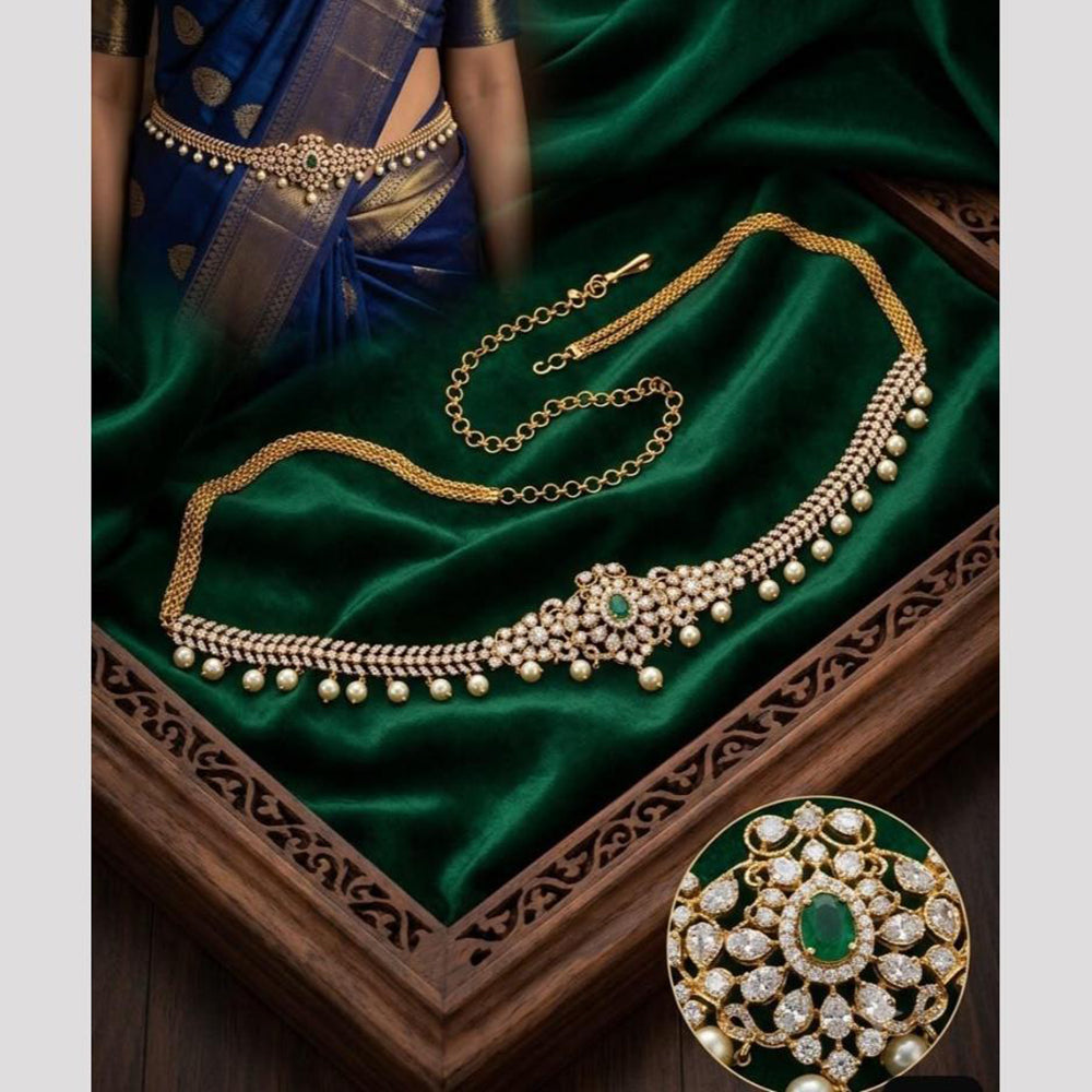 Tanish Art Jewellery Timeless Pota Stone And Pearls Kamarbandh