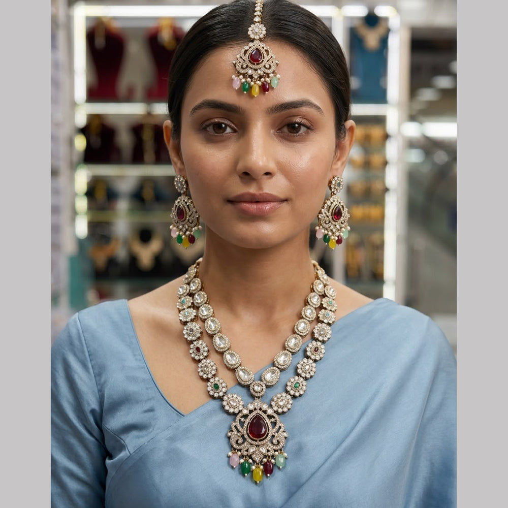 Tanish Art Jewellery Classic Polki Kundan And Beads Designer Necklace Set
