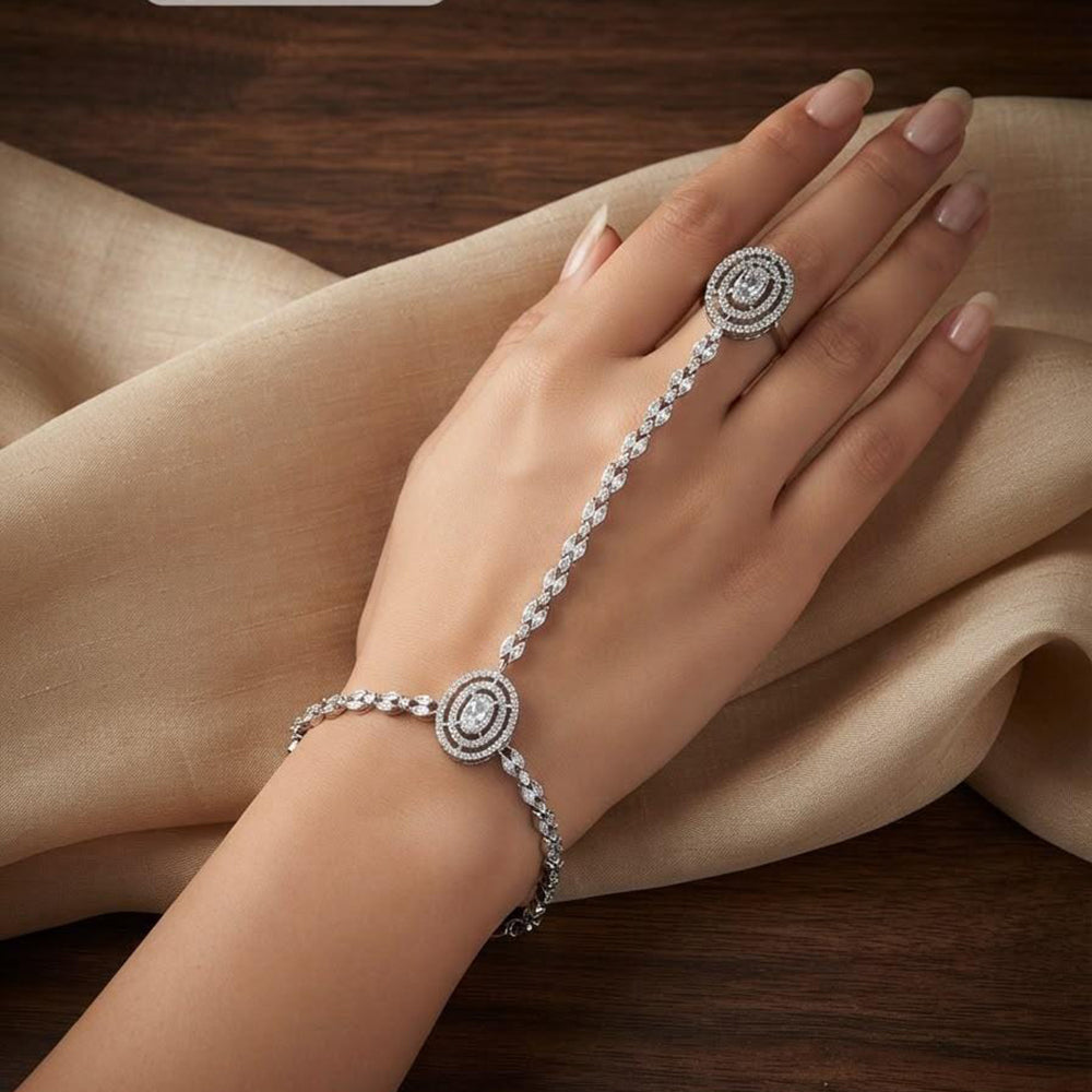Tanish Art Jewellery Royal American Diamond Hath Panja