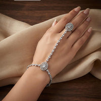 Tanish Art Jewellery Royal American Diamond Hath Panja