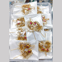 Tanish Art Jewellery Royal Pota Stone And Pearl Earcuff Dangler Earrings