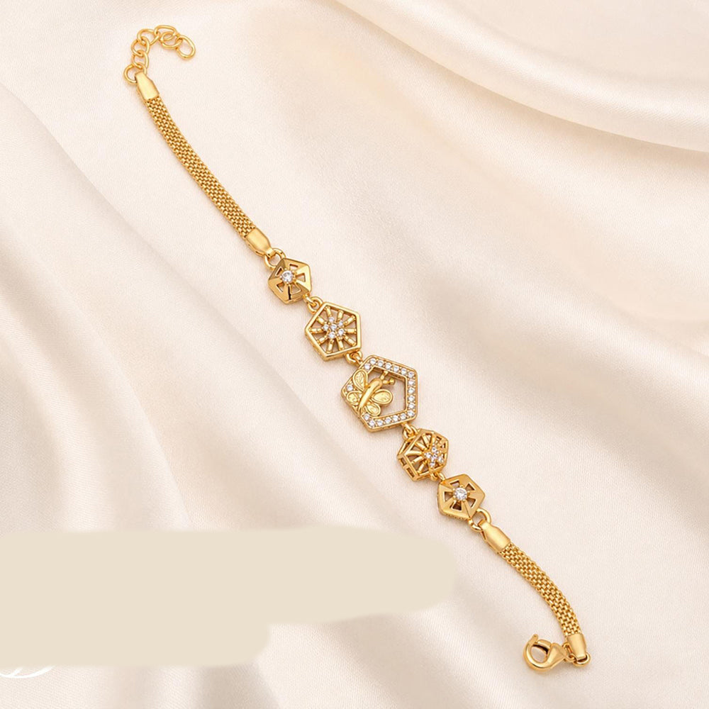 Tanish Art Jewellery Premium Austrian Stone Statement Bracelet 