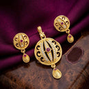 Tanish Art Jewellery Traditional Pota Stone Pendant Set