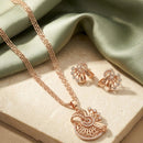 Tanish Art Jewellery American Diamond Chain Pendant Set 