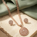 Tanish Art Jewellery American Diamond Chain Pendant Set 