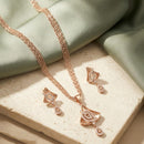 Tanish Art Jewellery American Diamond Chain Pendant Set 
