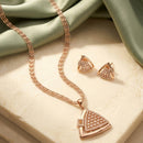 Tanish Art Jewellery American Diamond Chain Pendant Set 