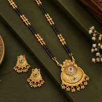Tanish Art Jewellery Elegant Austrian Stone And Pota Stone Beads Mangalsutra Set