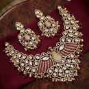 Tanish Art Jewellery Designer American Daimond And Pearl Necklace Set