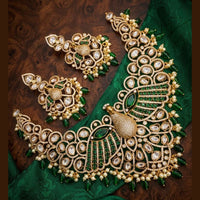 Tanish Art Jewellery Designer American Daimond And Pearl Necklace Set
