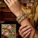Tanish Art Jewellery Graceful American Daimond Bangles Set