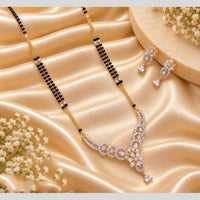 Tanish Art Jewellery Elegant Austrian Stone And Beads Mangalsutra Set