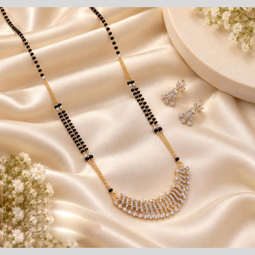 Tanish Art Jewellery Elegant Austrian Stone And Beads Mangalsutra Set