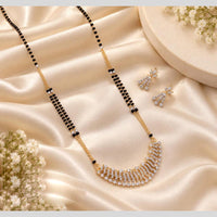 Tanish Art Jewellery Elegant Austrian Stone And Beads Mangalsutra Set