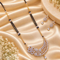 Tanish Art Jewellery Elegant Austrian Stone And Beads Mangalsutra Set