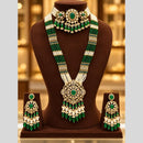 Tanish Art Jewellery American Diamond Dual Layer Designer Necklace Set