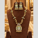 Tanish Art Jewellery Classic Pota Stone And Pearl Necklace Set for Women
