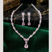 Tanish Art Jewellery Graceful American Diamond Necklace Choker Set