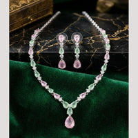 Tanish Art Jewellery Graceful American Diamond Necklace Choker Set